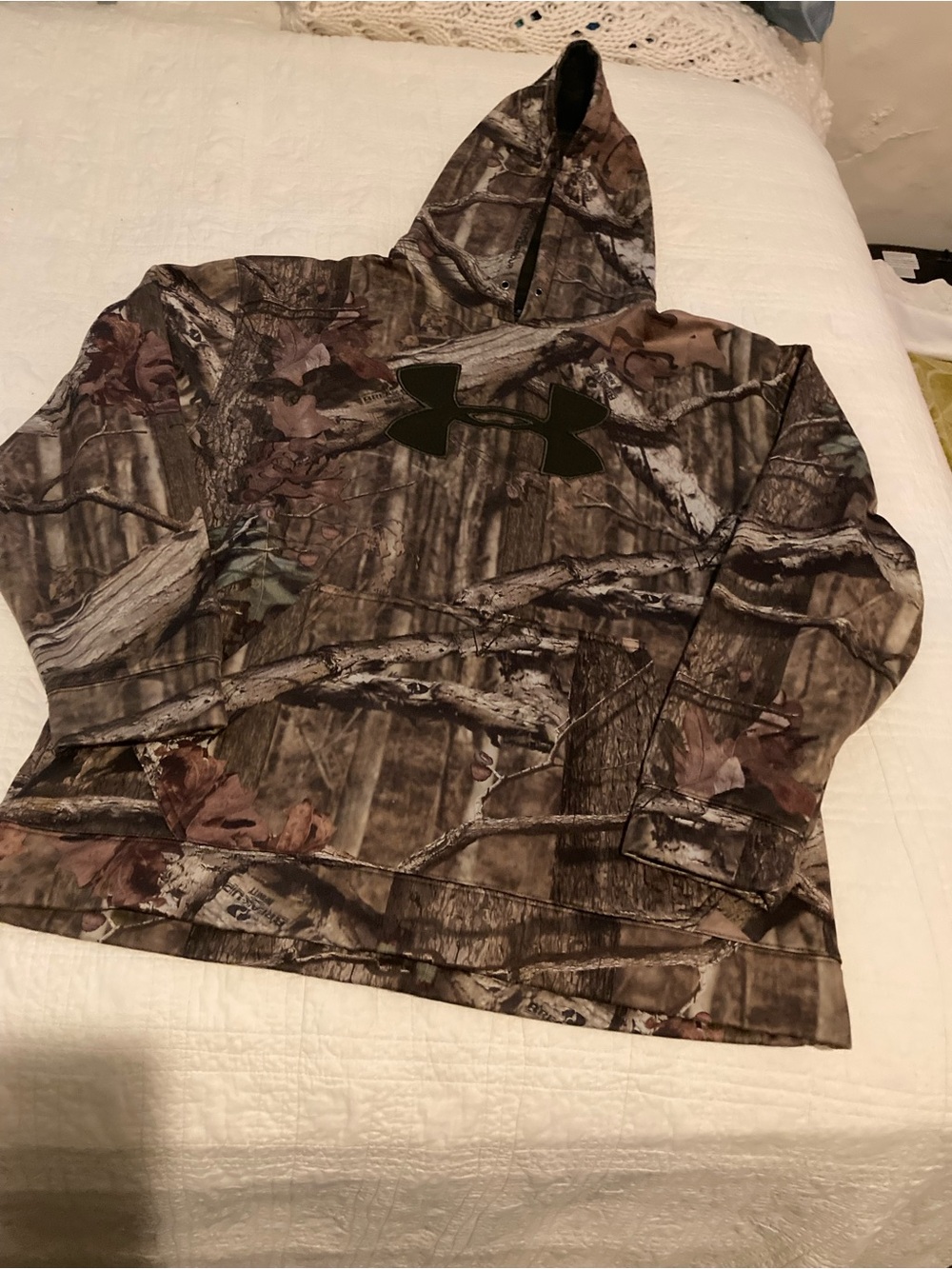 Under Armour Men’s Camo Hooded Pullover - Brown/Green